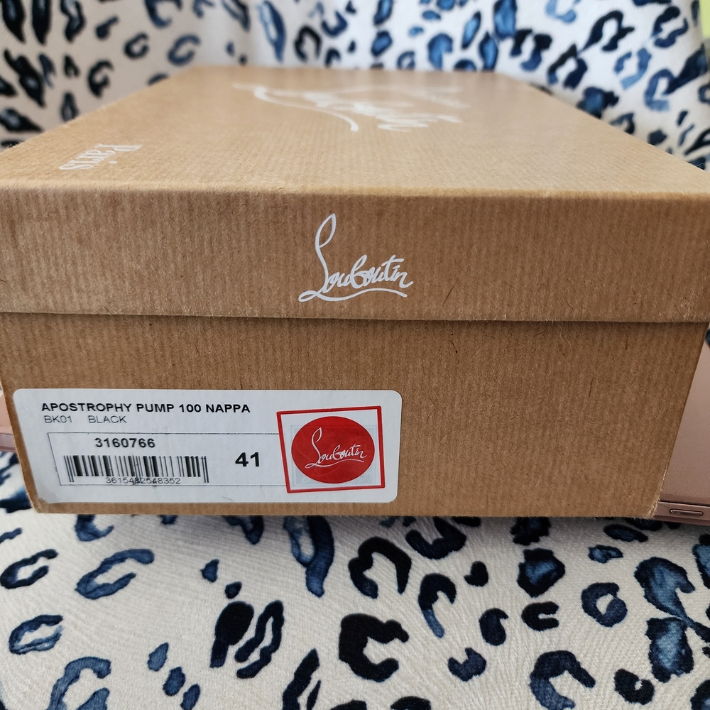 Christian Louboutin Black Apostrophy Pump 100 Nappa